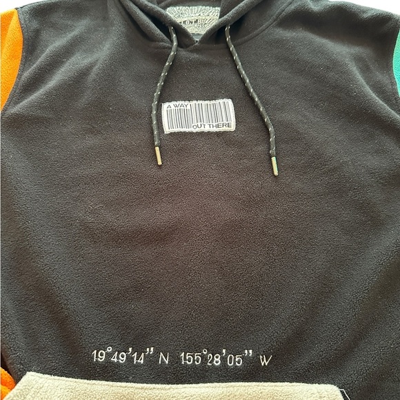 Brooklyn Cloth Black, Orange, Teal, and Cream Hoodie men’s L - Picture 5 of 10